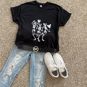 Disney skeleton Mickey ears shirt size large NWOT
